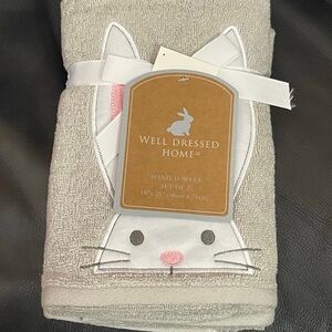 Gray Bunny Hand Towels